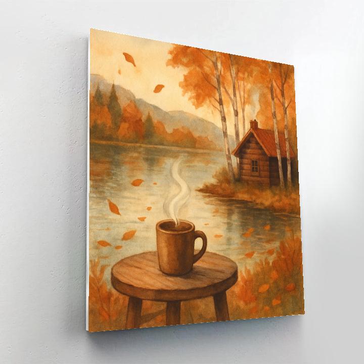 Autumn Tea At The Shore Number painting