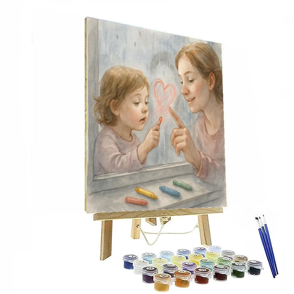 Rainy Day Window Drawing DIY paint by numbers