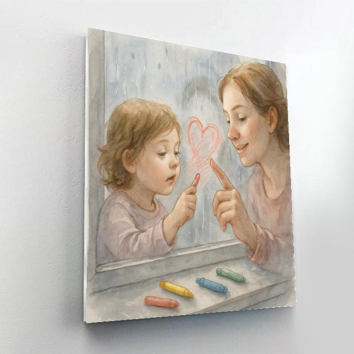 Rainy Day Window Drawing DIY paint by numbers