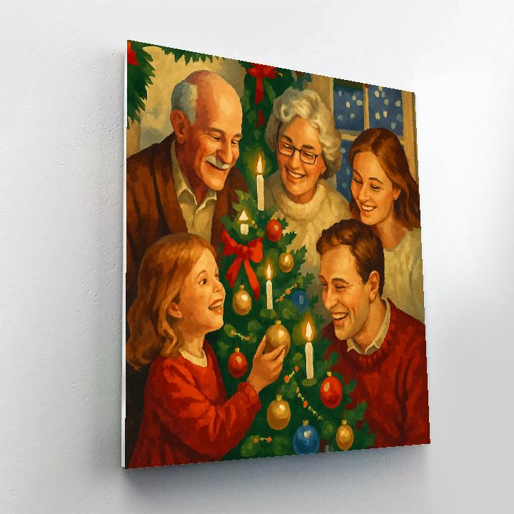 Trimming The Tree Number painting