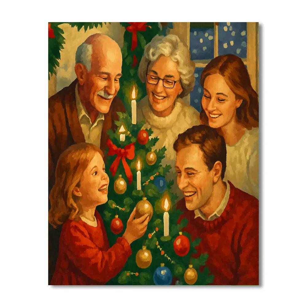 Trimming The Tree Number painting