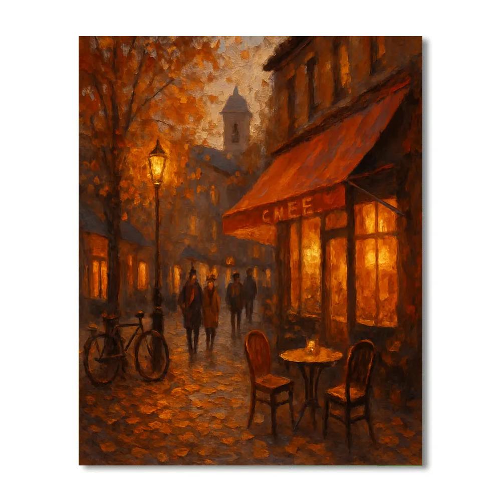 Autumn Corner Café paint by numbers