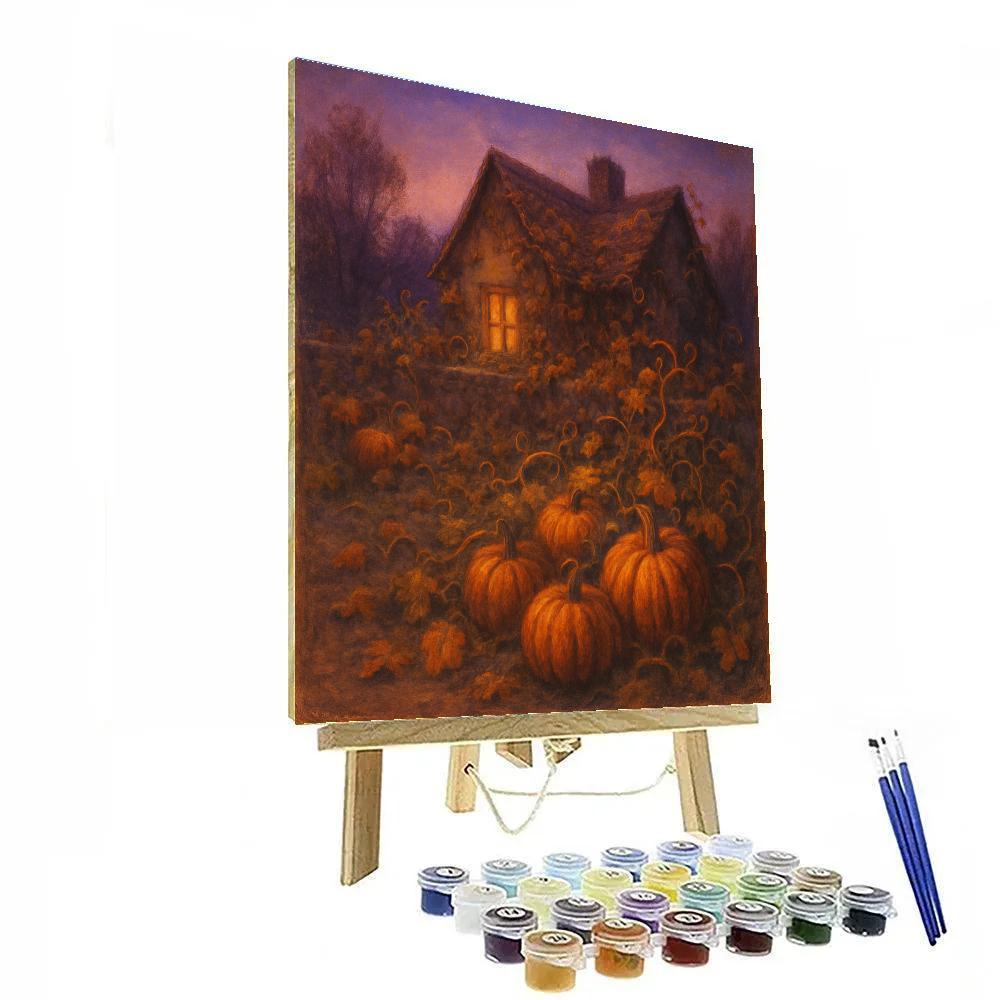 Pumpkin Hollow Twilight Paint by numbers art