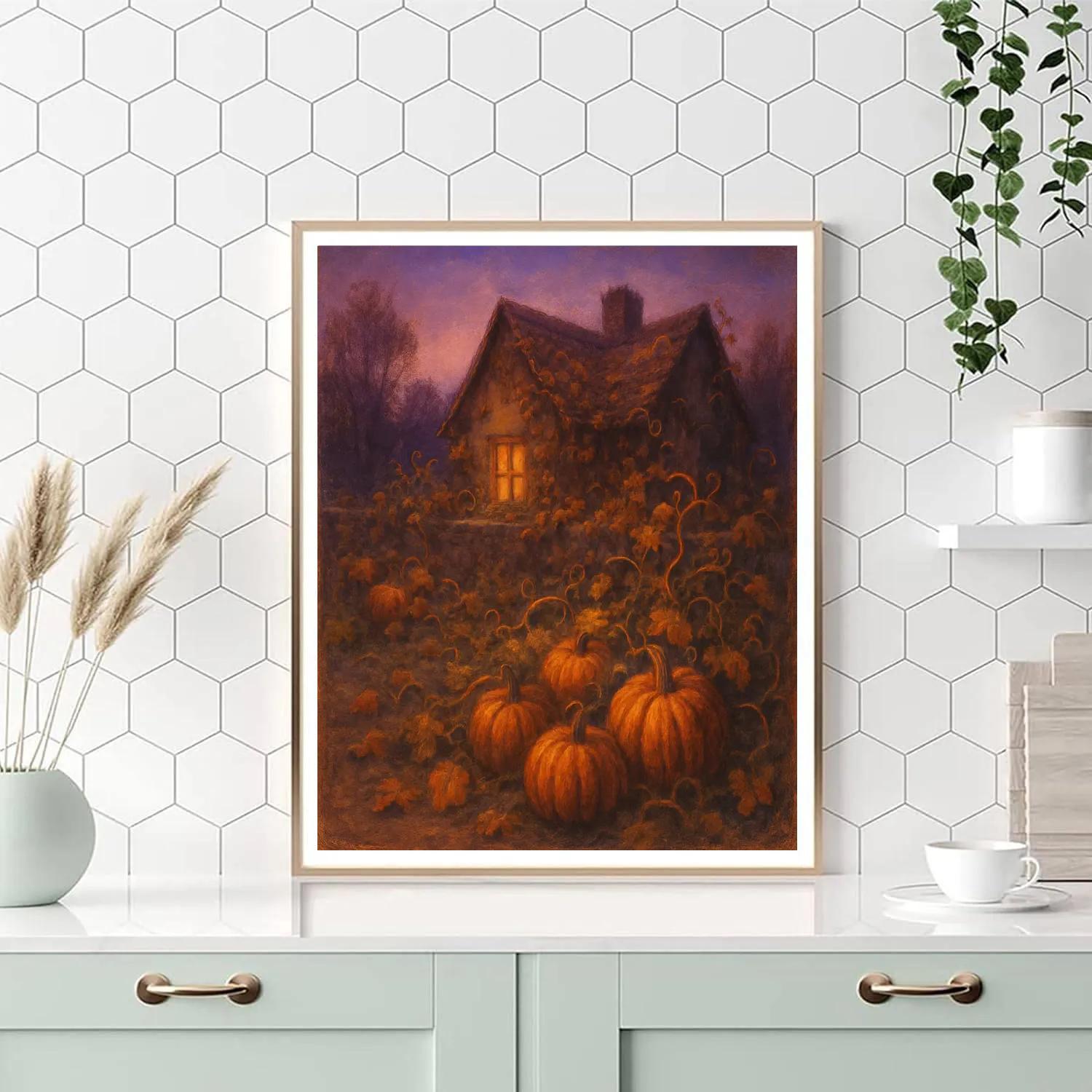 Pumpkin Hollow Twilight Paint by numbers art