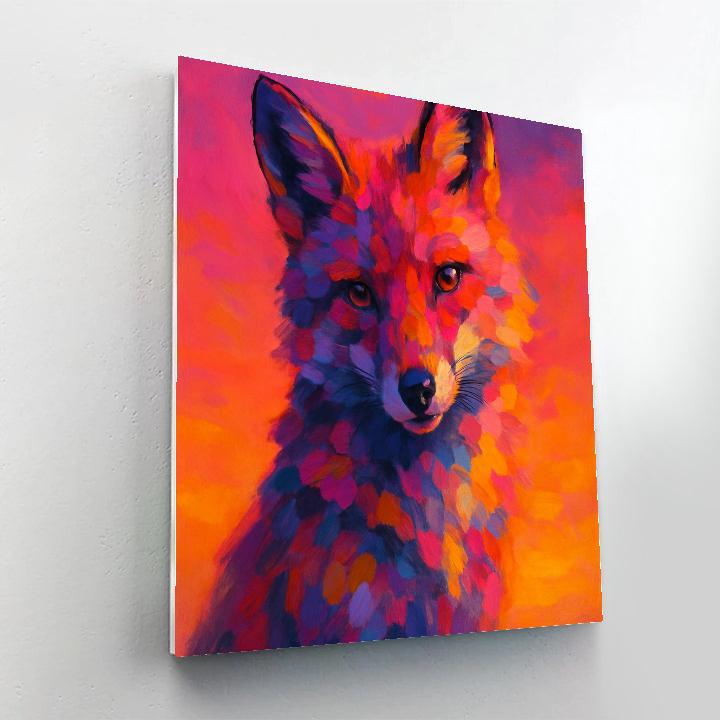 Sunset Fox Reverie Number painting