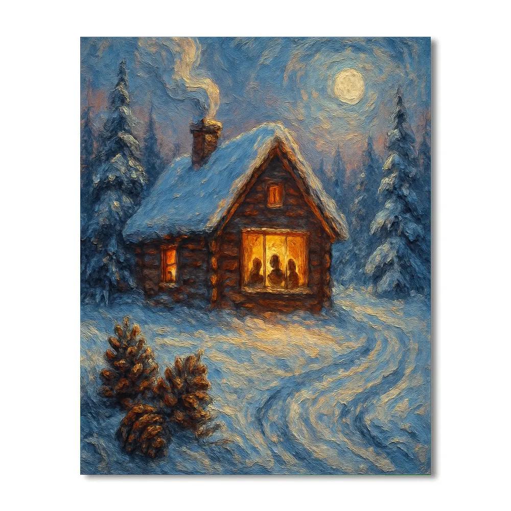 Cabin Hearth And Pine Smoke Numbered painting kits