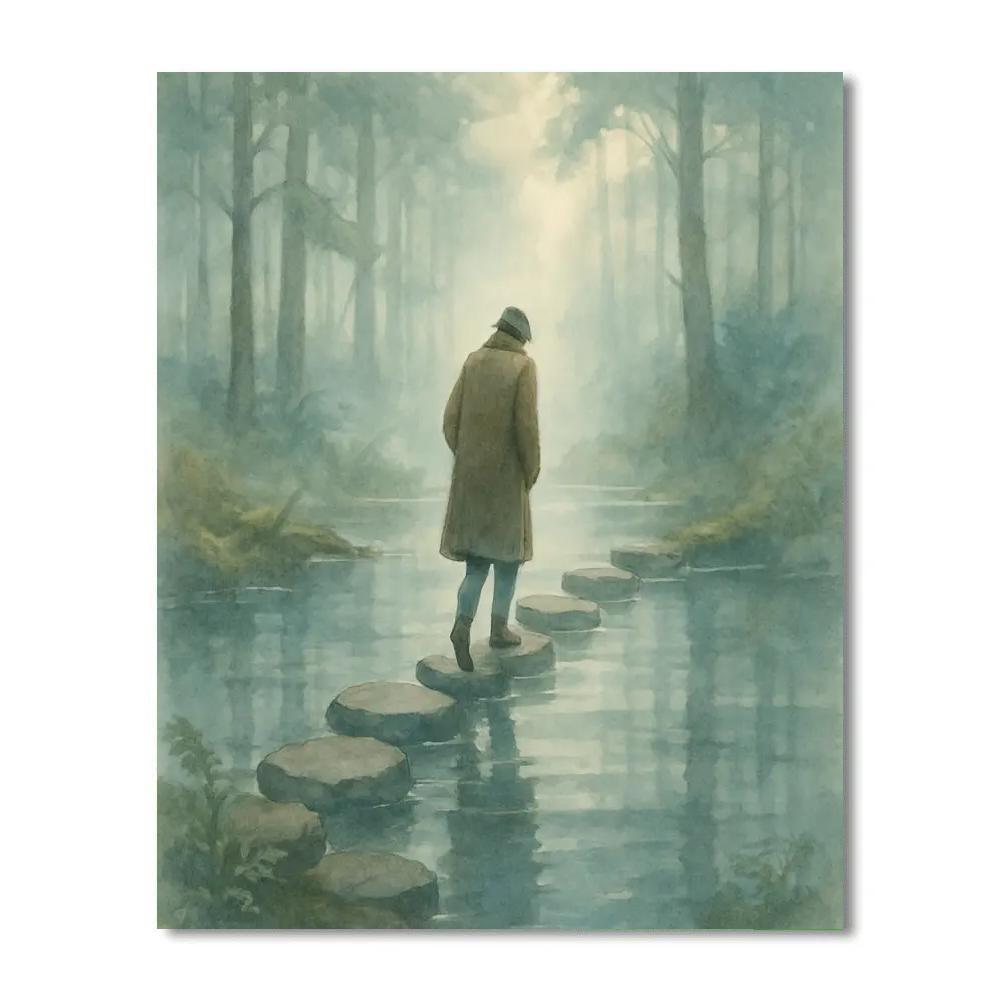 Mistwalker Pond paint by numbers