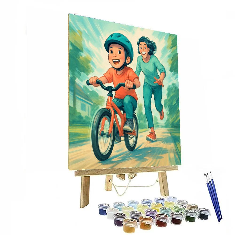First Bicycle Ride Triumph Paint by numbers art
