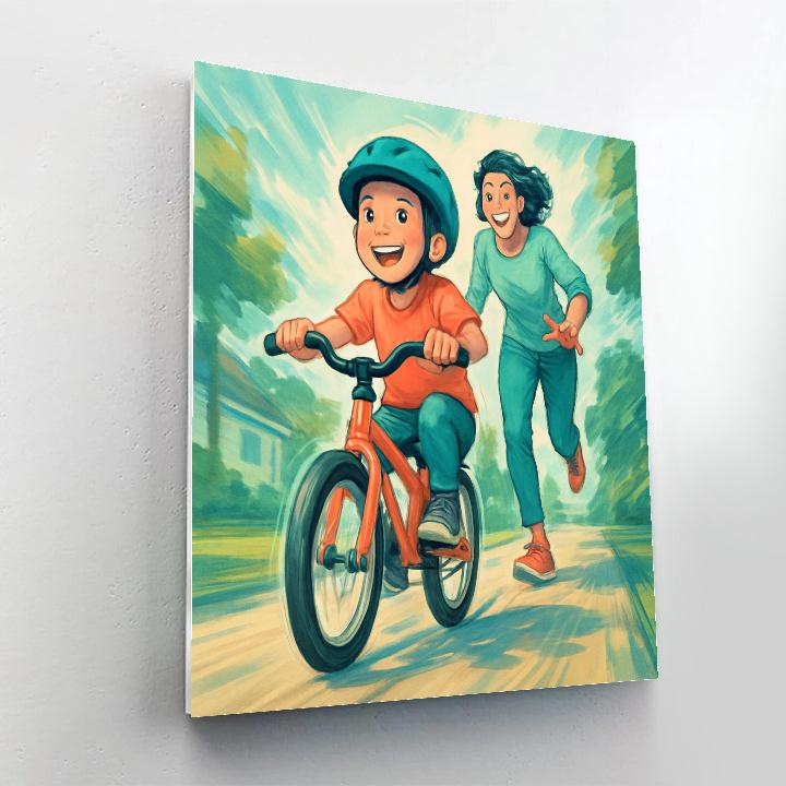 First Bicycle Ride Triumph Paint by numbers art