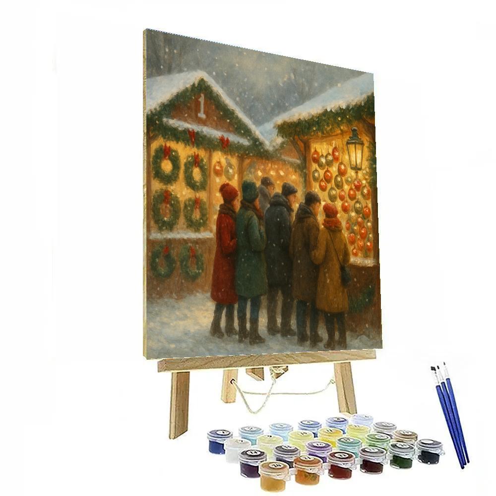 Market Of Wreaths Painting by numbers kit