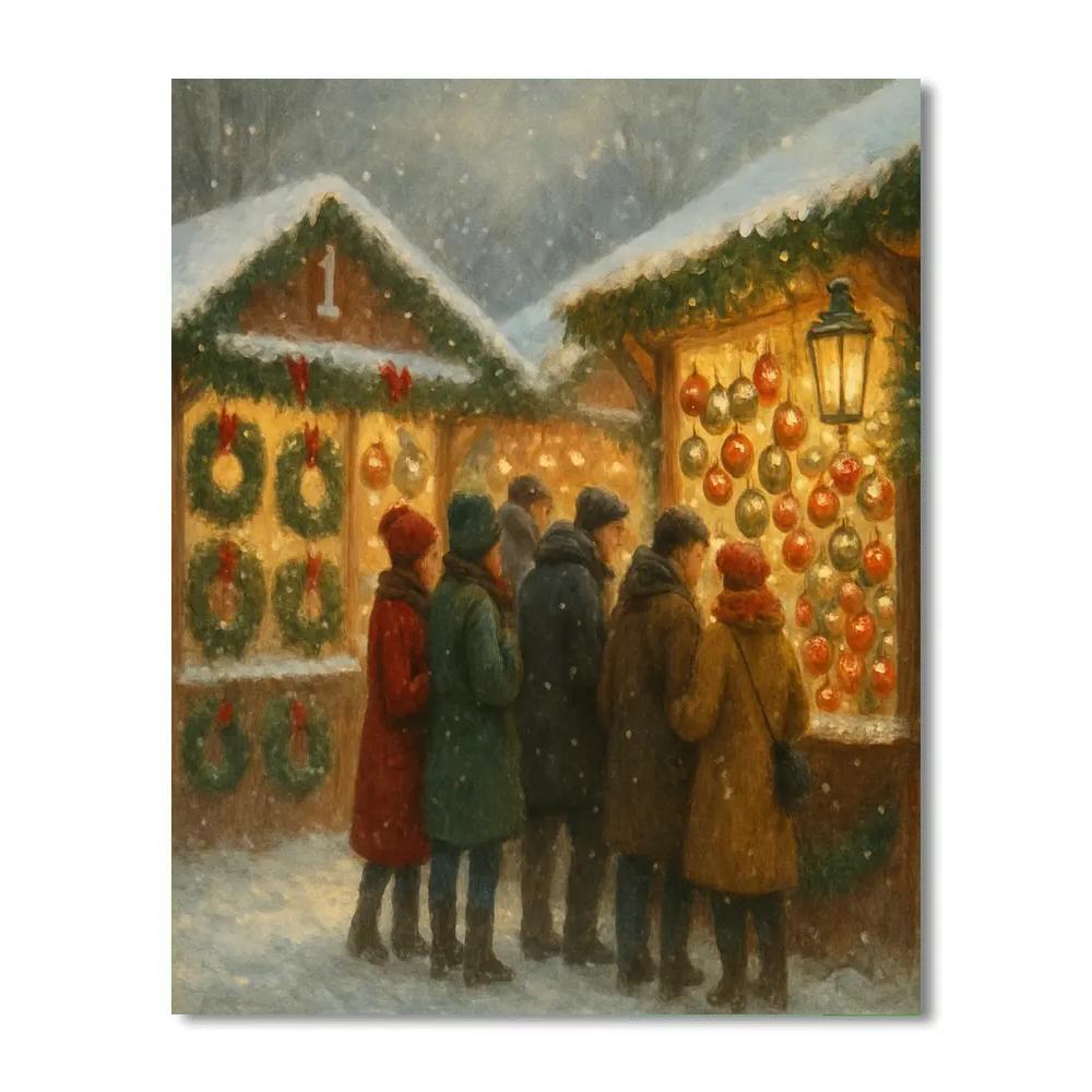 Market Of Wreaths Painting by numbers kit