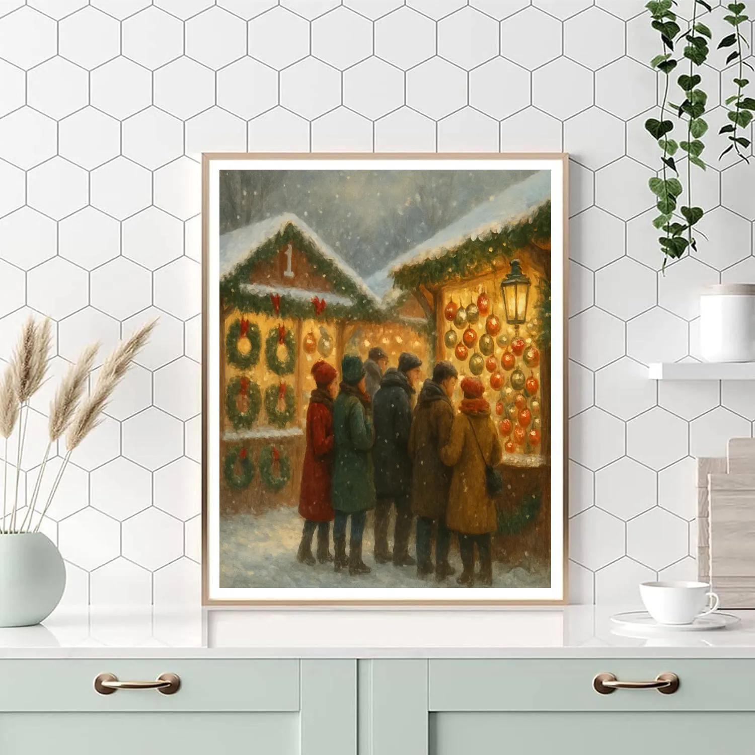 Market Of Wreaths Painting by numbers kit