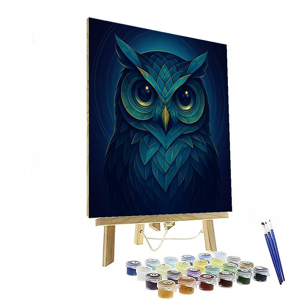 Chrome Owl Oracle Paint by numbers art