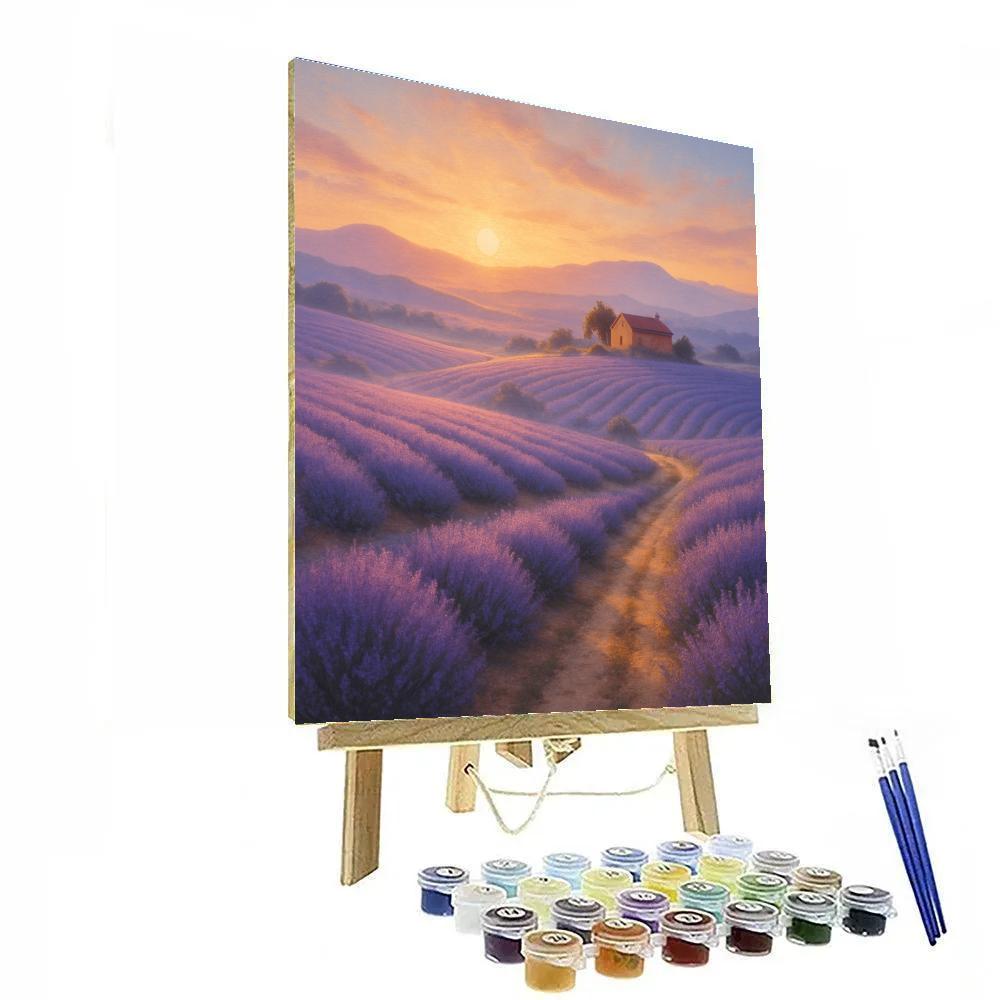 Lavender Ridge Sunrise paint by numbers