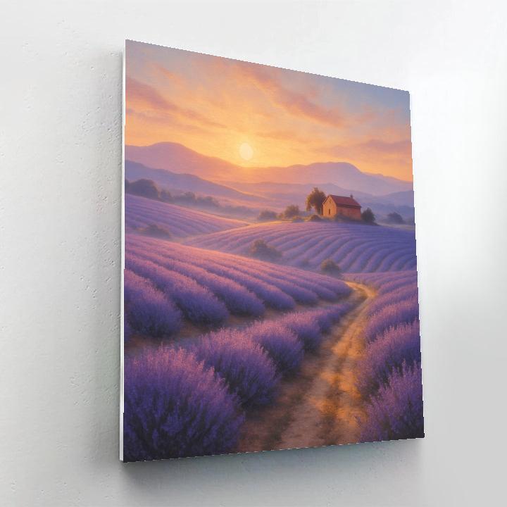 Lavender Ridge Sunrise paint by numbers