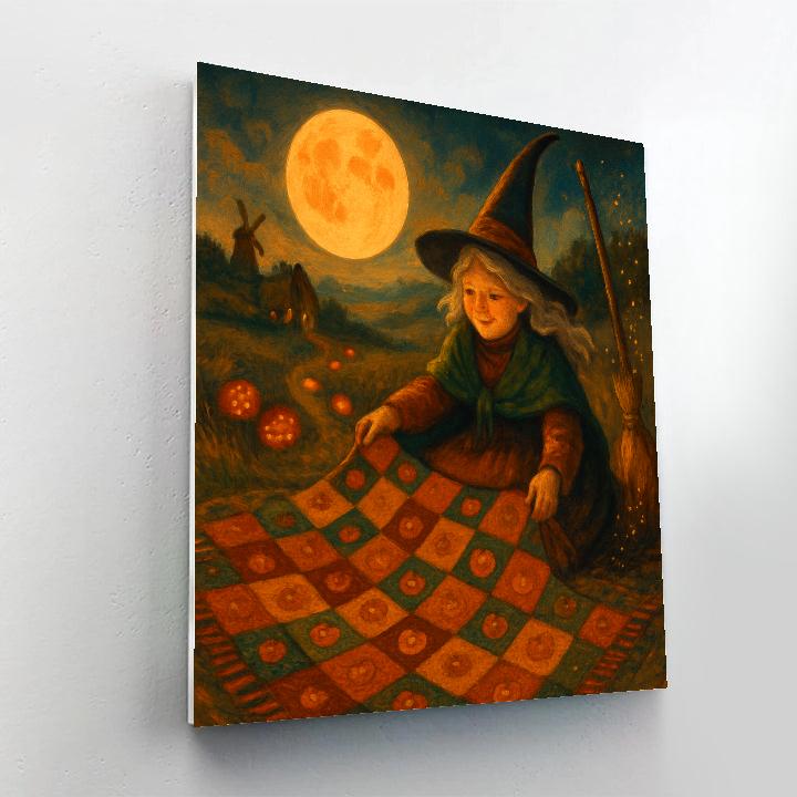 Witchs Quilt On The Hill painting number kit