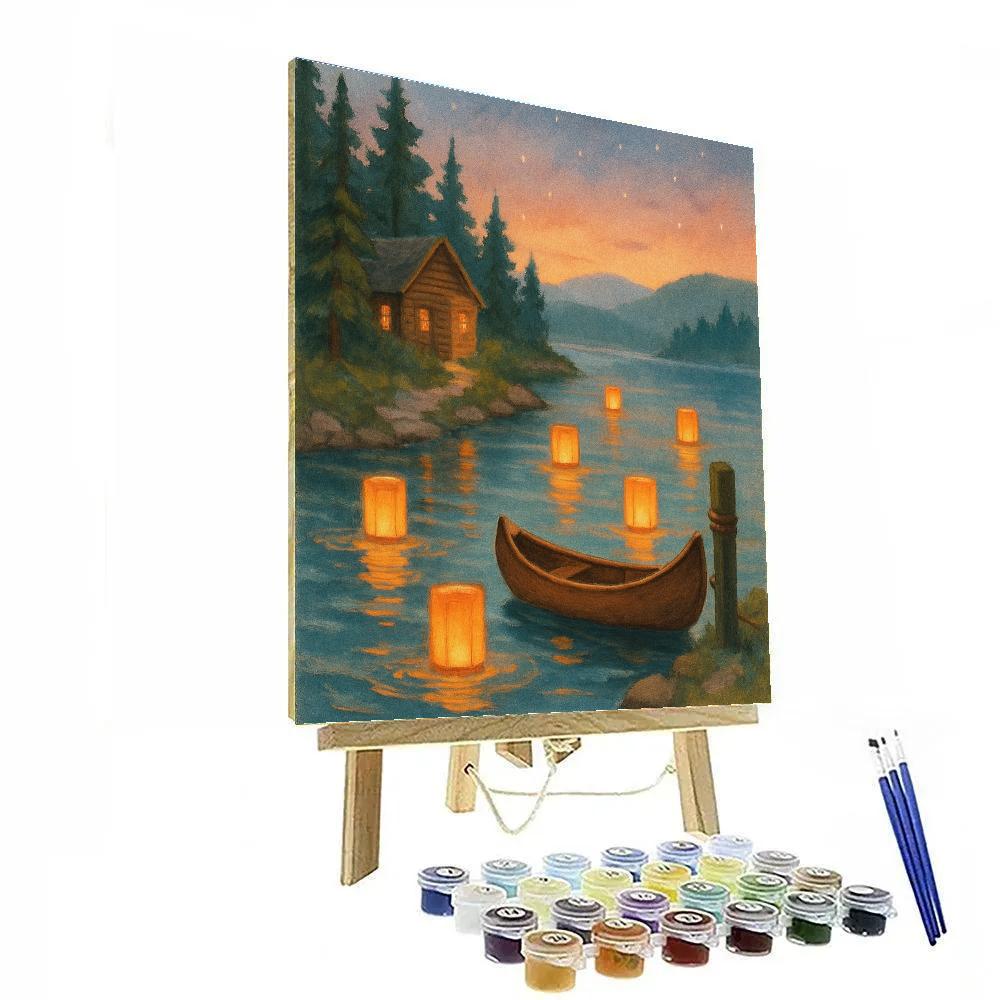 Pine Lantern Harbor Paint by numbers art