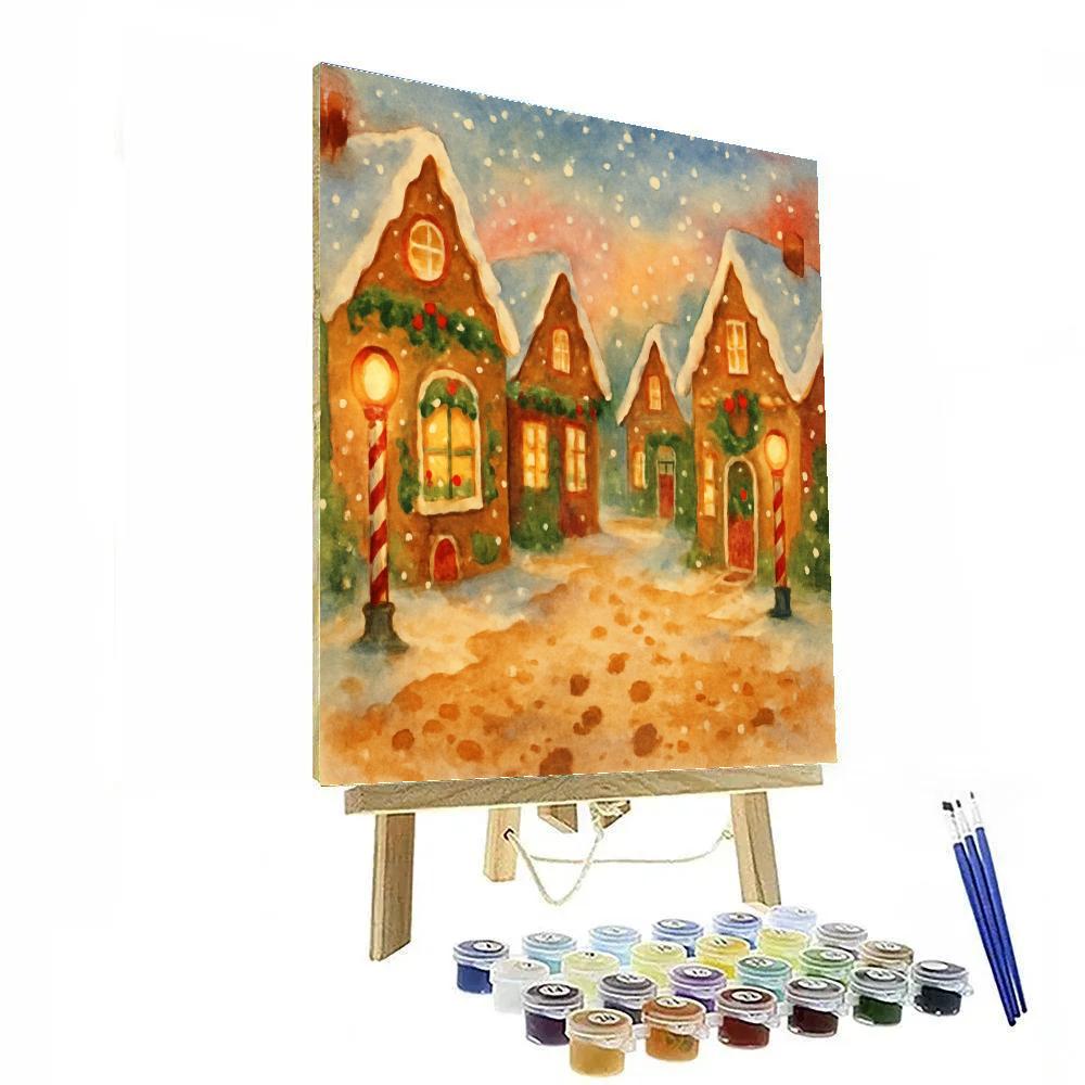 Gingerbread Lane Twilight DIY paint by numbers