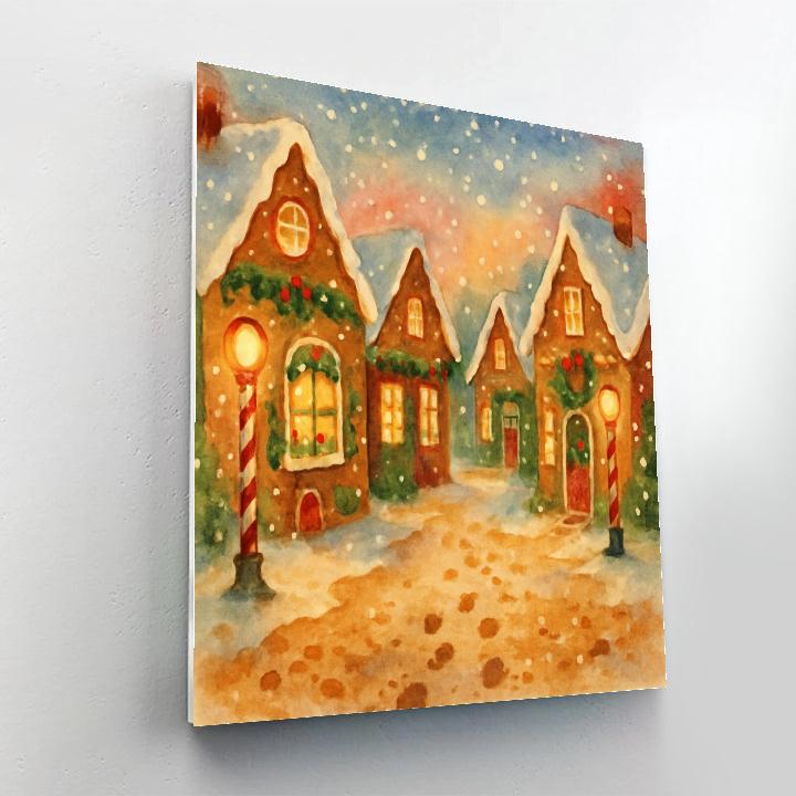Gingerbread Lane Twilight DIY paint by numbers