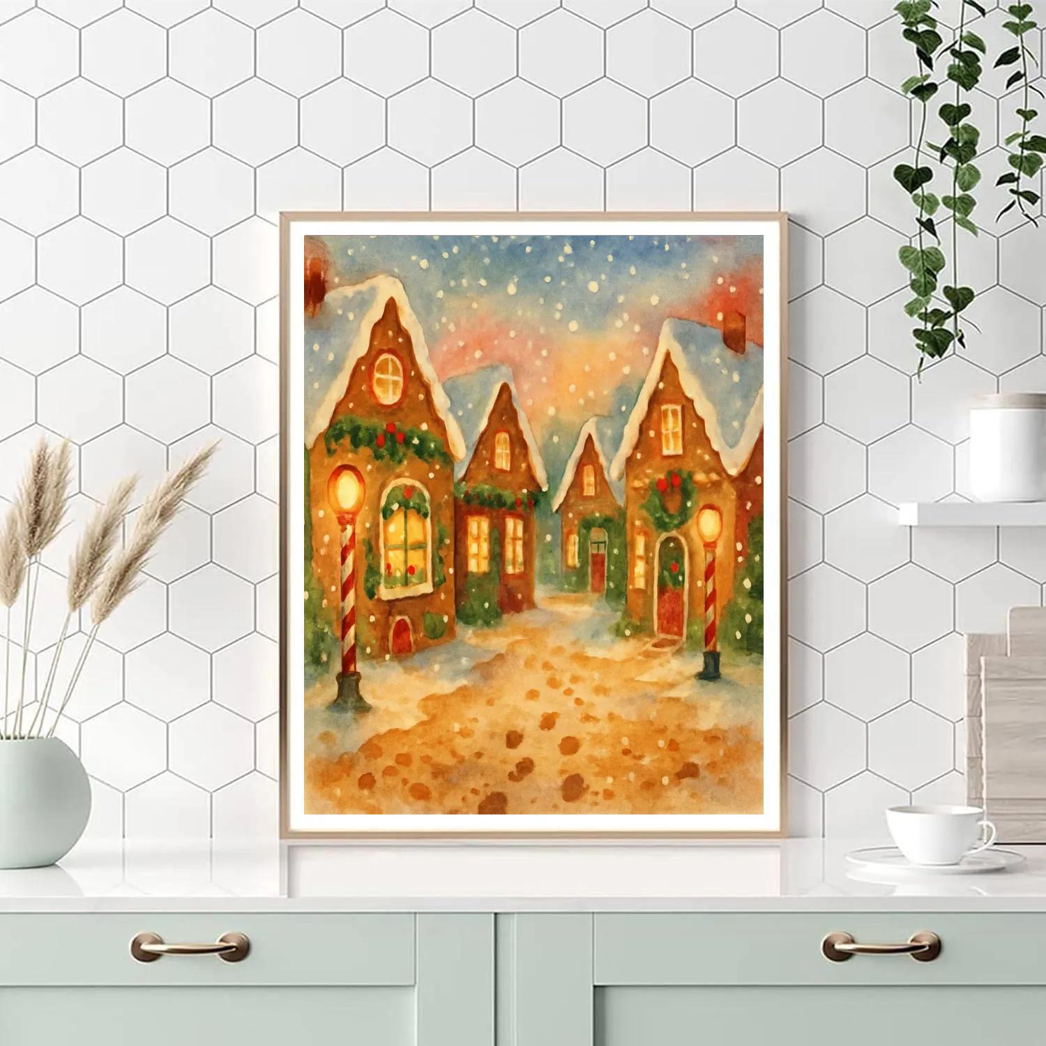 Gingerbread Lane Twilight DIY paint by numbers