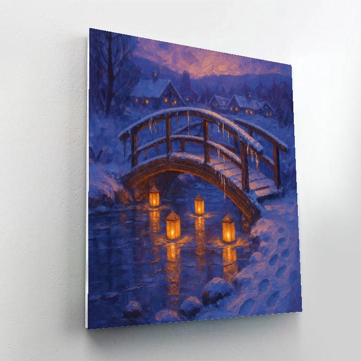Lantern Bridge Over Glass Numbered painting kits