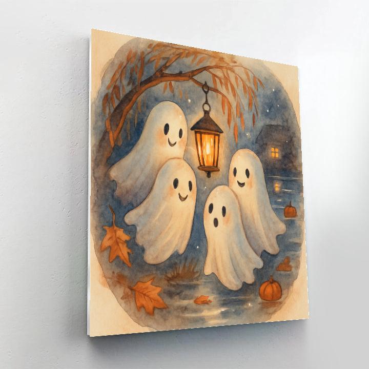 Gentle Ghosts Of Lantern Grove paint by numbers