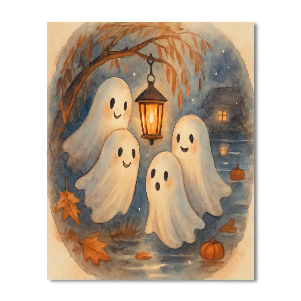Gentle Ghosts Of Lantern Grove paint by numbers