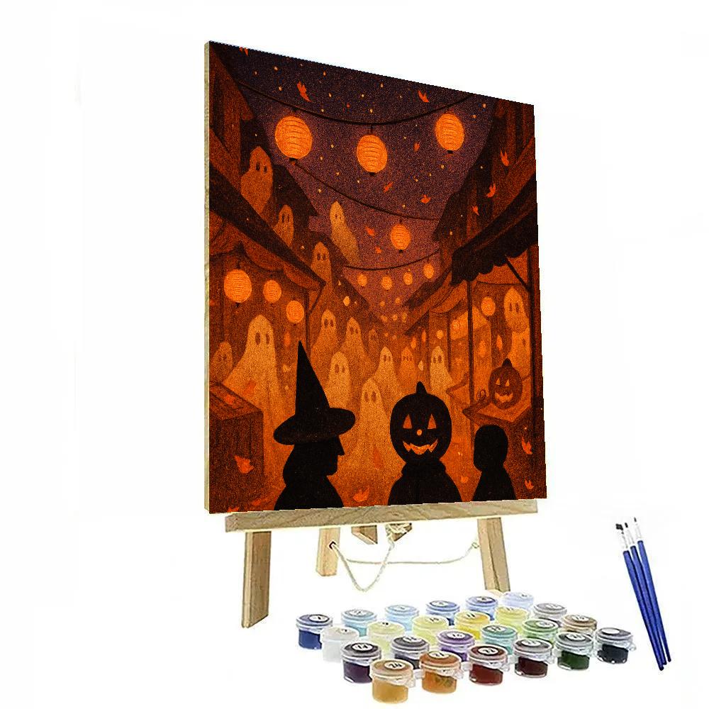 Ghostly Village Festival Number painting