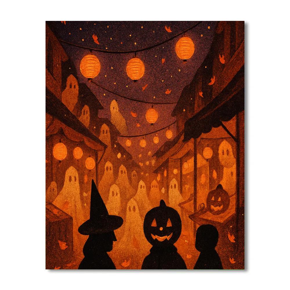 Ghostly Village Festival Number painting