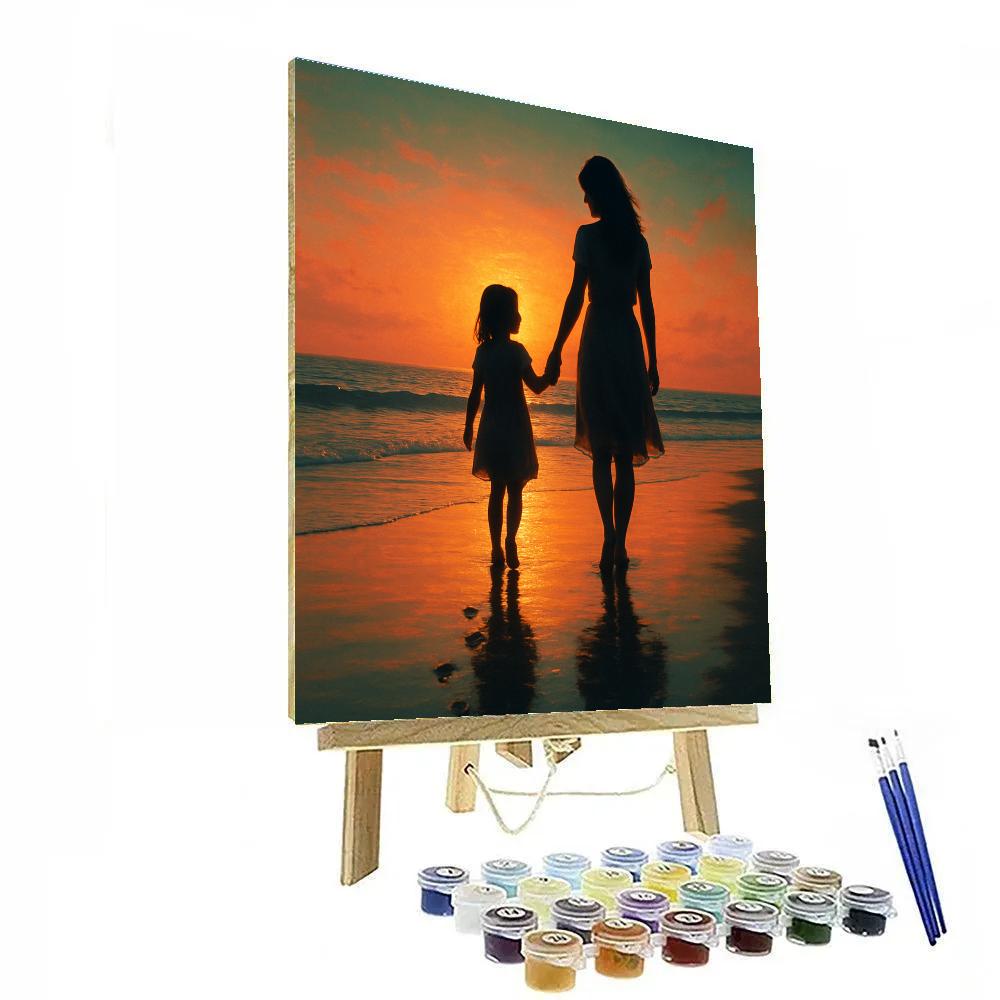 Seaside Sunset Walk Numbered painting kits