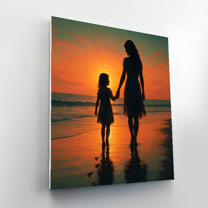 Seaside Sunset Walk Numbered painting kits