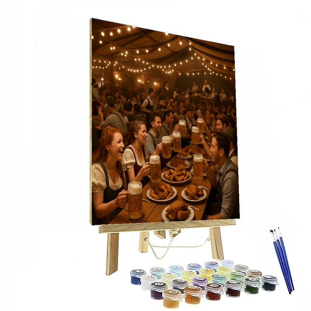 Oktoberfest Tent Scene Numbered painting kits