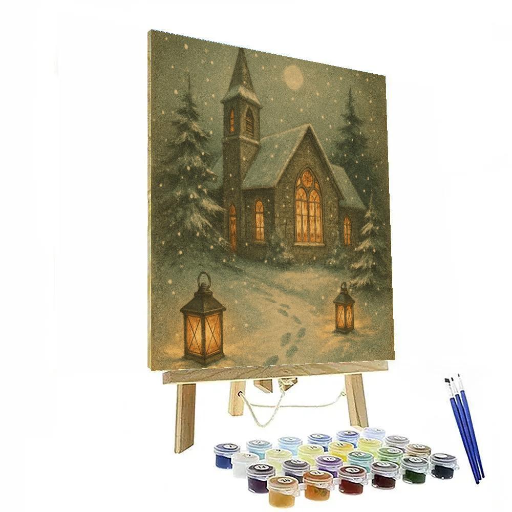 Silent Church Midnight Glow Numbered painting kits