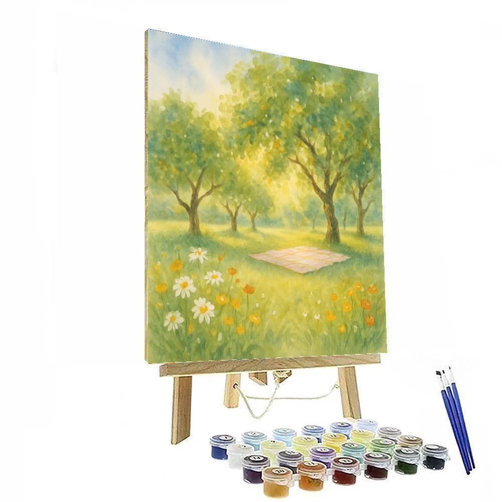 Sunlit Meadow Orchard paint by color