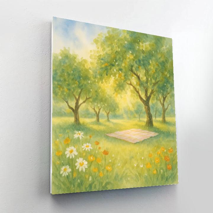 Sunlit Meadow Orchard paint by color