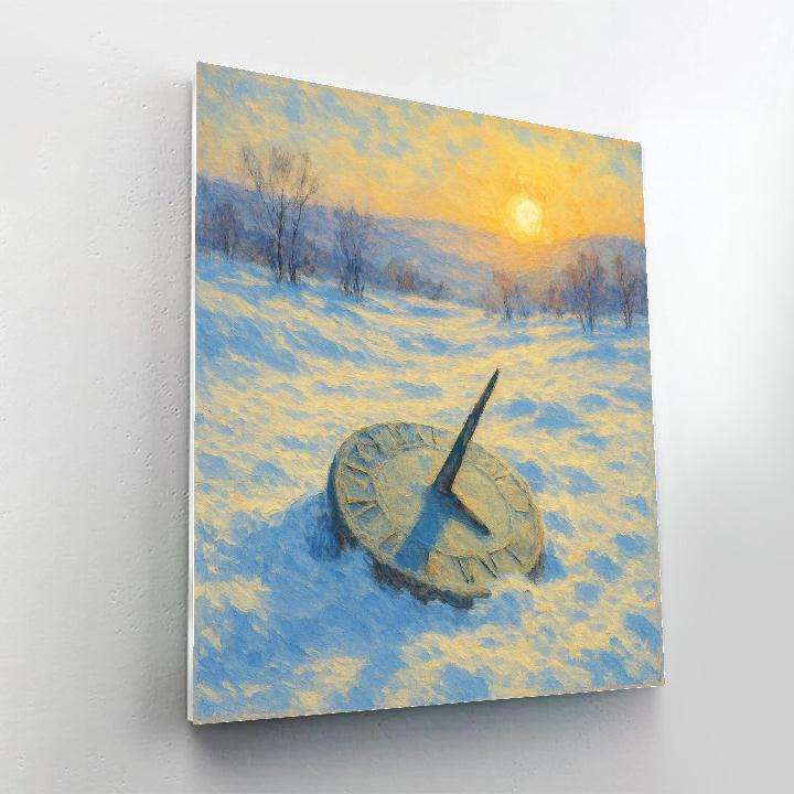 Snowfield Sundial DIY paint by numbers
