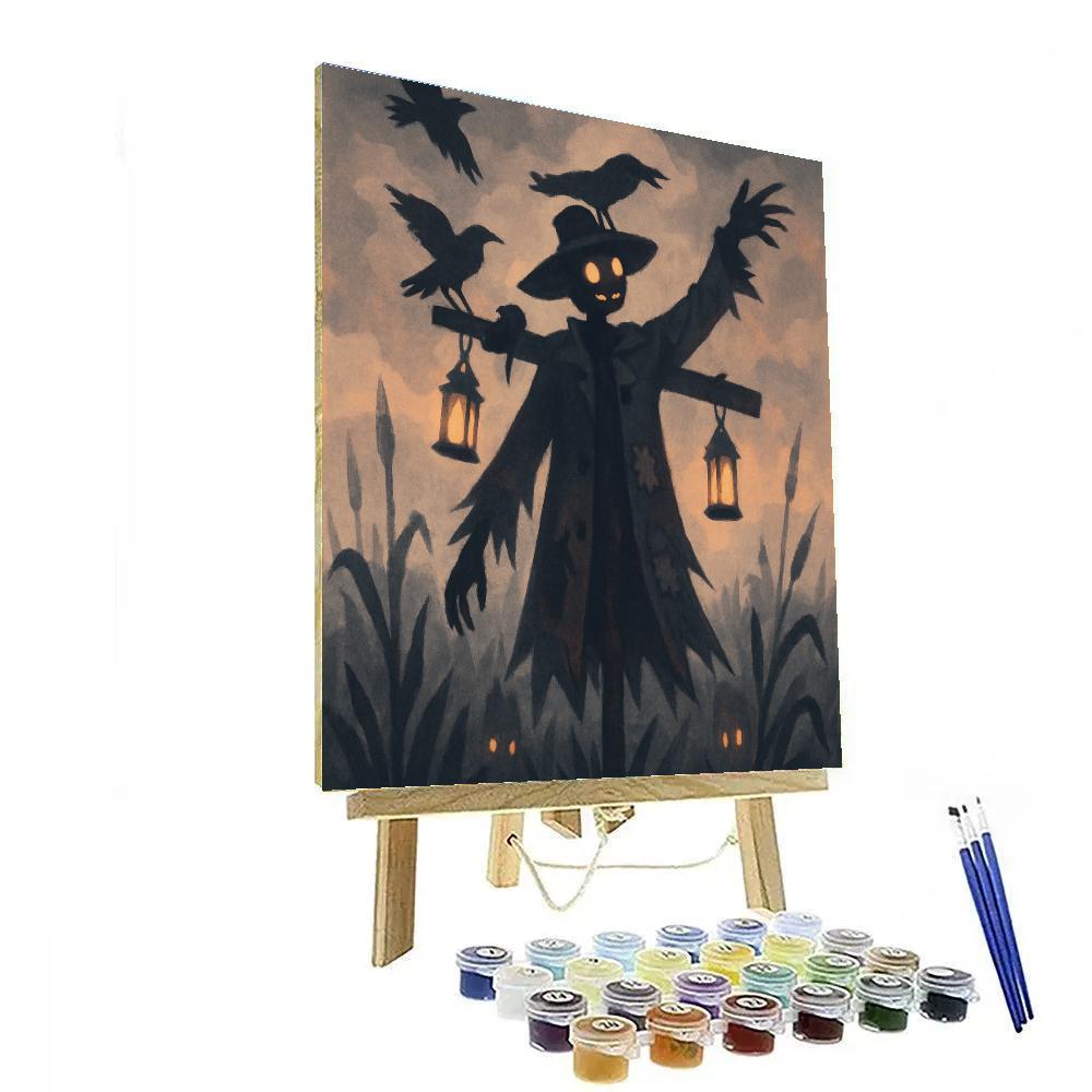 Scarecrow Sentinel At Dusk Painting by numbers kit