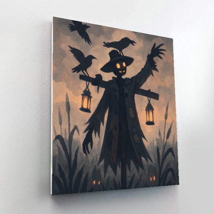 Scarecrow Sentinel At Dusk Painting by numbers kit