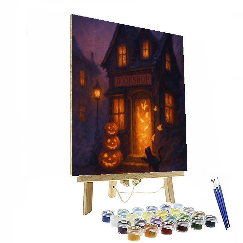Maple Street Mystery Bookshop Painting by numbers kit