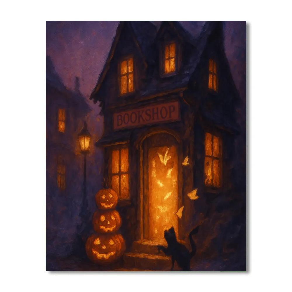 Maple Street Mystery Bookshop Painting by numbers kit