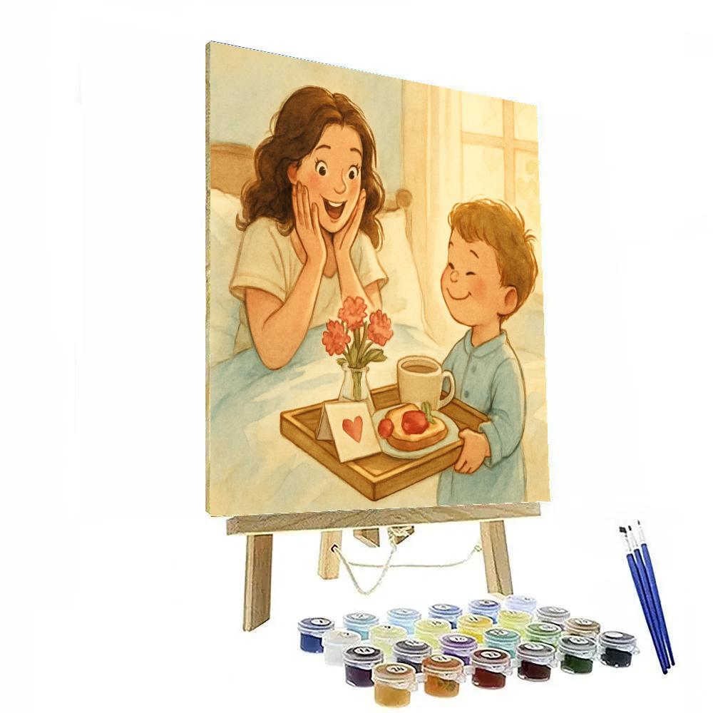 Morning Breakfast Surprise paint by color