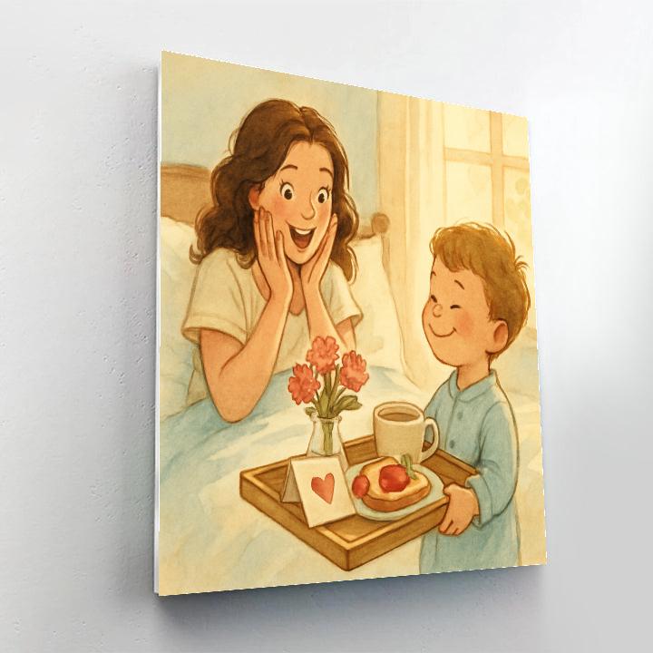 Morning Breakfast Surprise paint by color