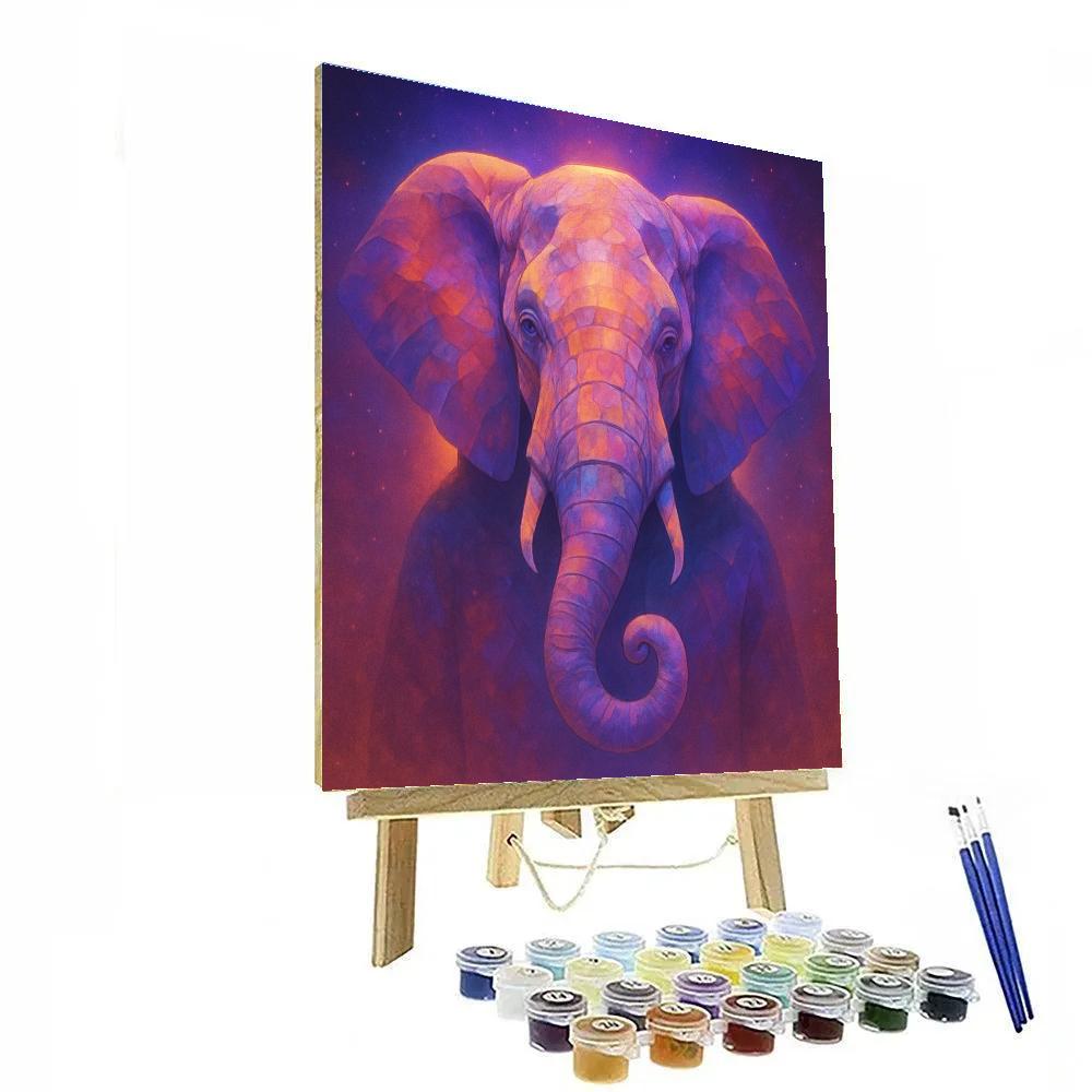Cosmic Elephant Crest Painting by numbers kit