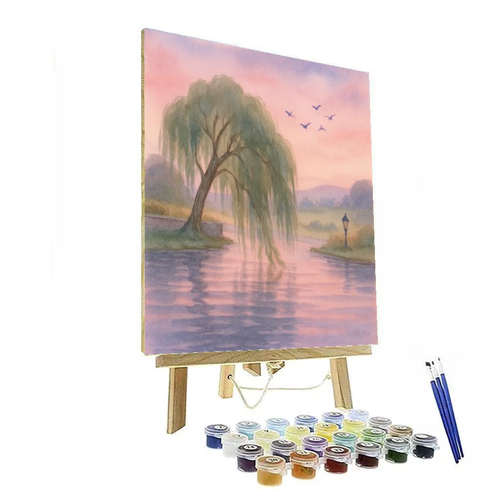 Willow Song At Blue Hour painting number kit