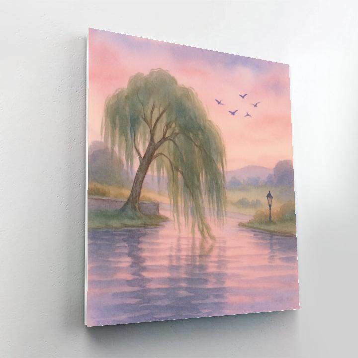 Willow Song At Blue Hour painting number kit