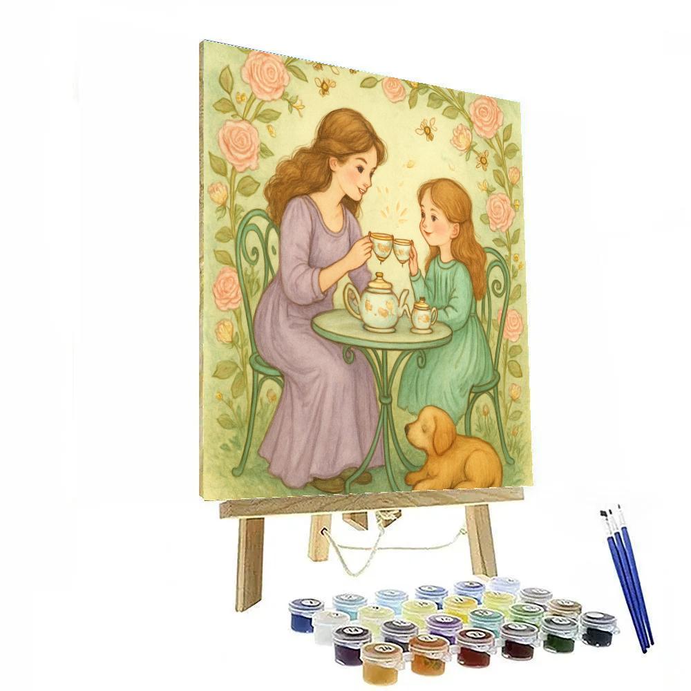 Garden Tea Party Together Numbered painting kits