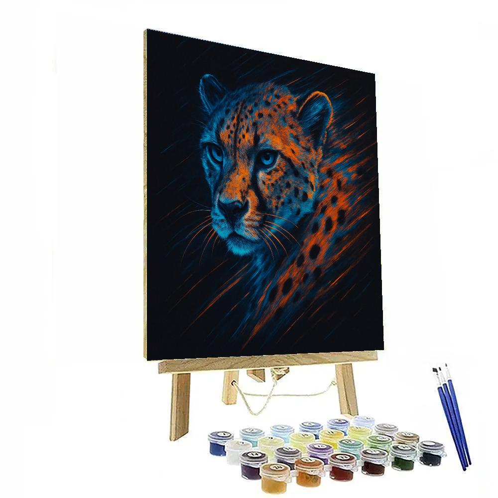 Radiant Cheetah Sprint Paint by numbers kits