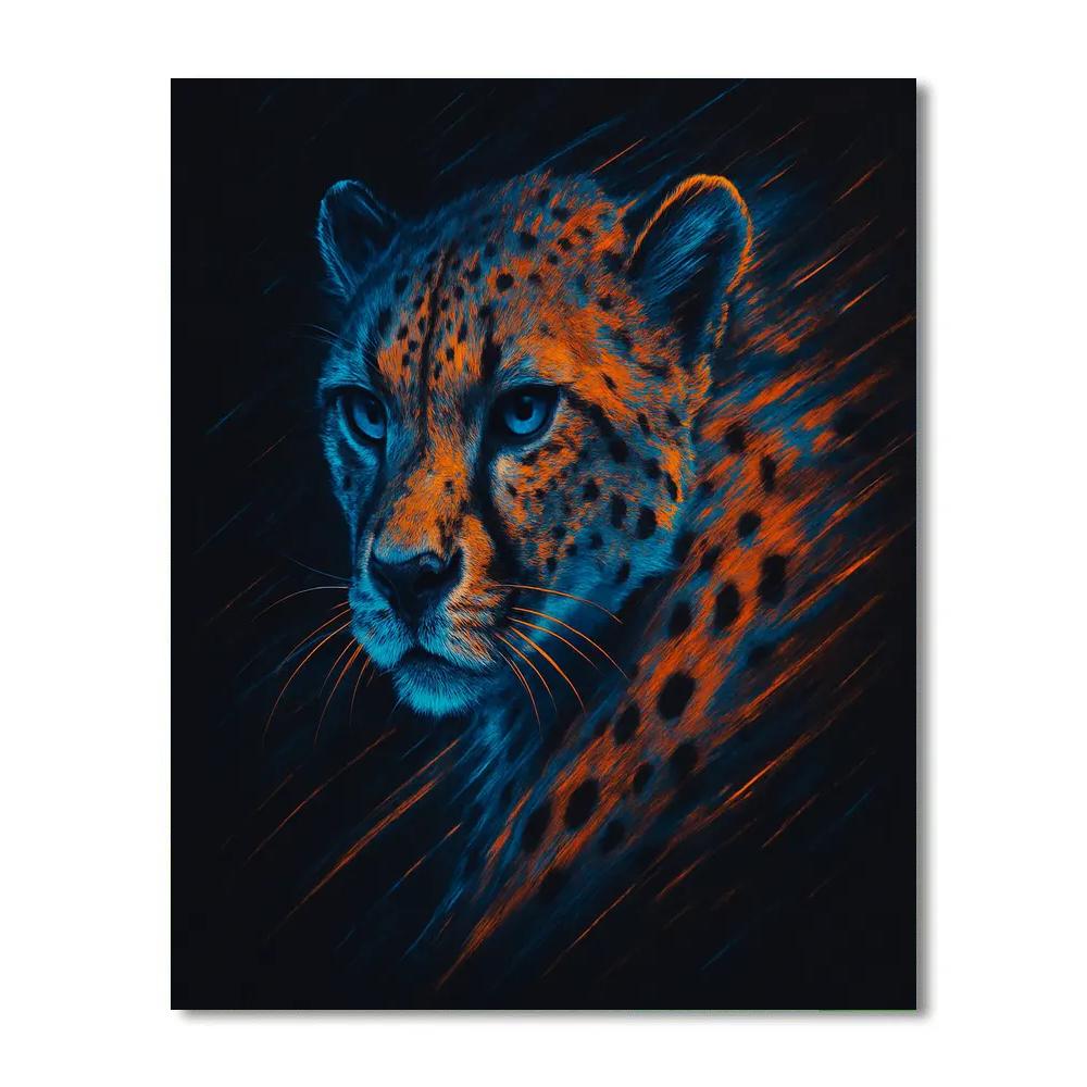 Radiant Cheetah Sprint Paint by numbers kits