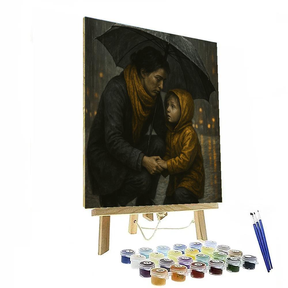 Umbrella Commute Comfort DIY paint by numbers