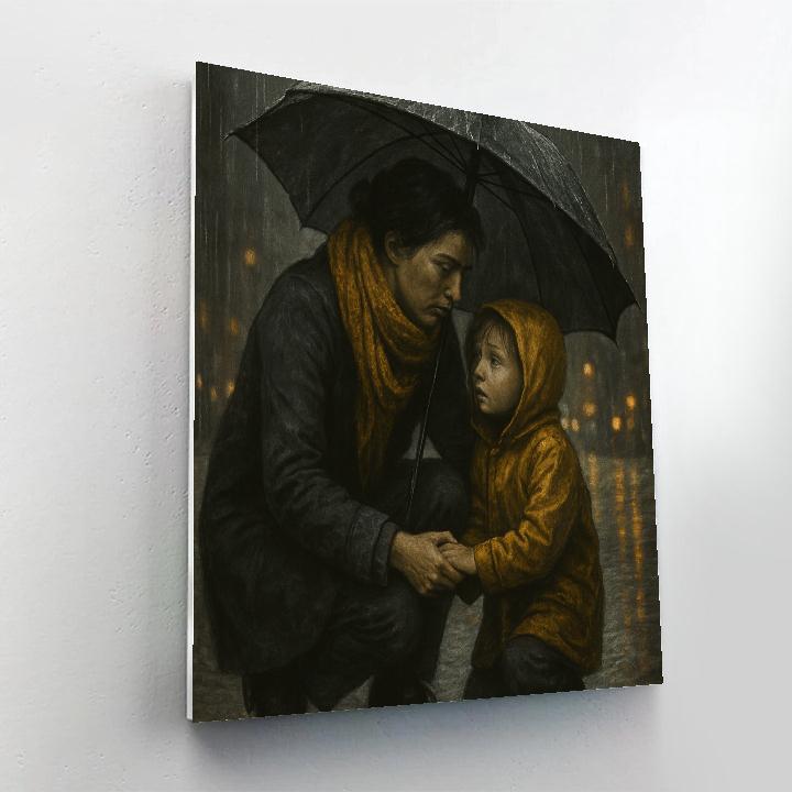 Umbrella Commute Comfort DIY paint by numbers